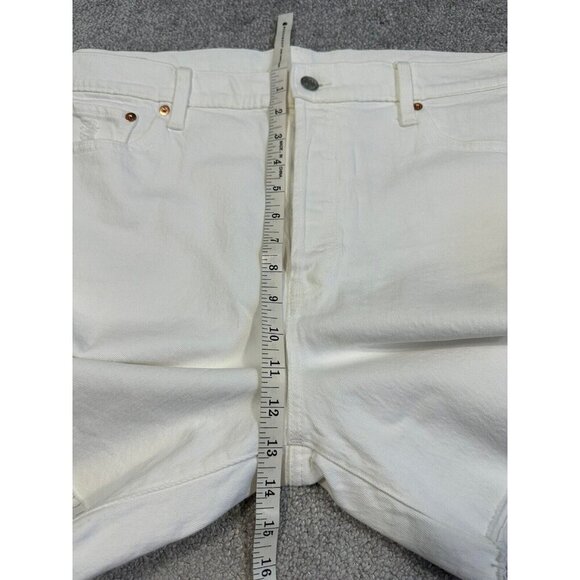 Gap Shorts Womens 16 White Cheeky Midi High Rise Stretch Button Fly NWT - Picture 7 of 12